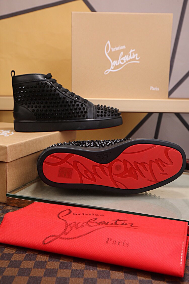 Chr*st*an Loubout*n Spikes High Black
