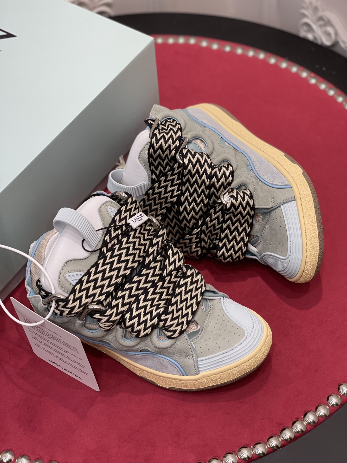 Lanvin Curb Sneaker Blue Grey