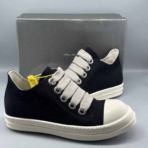 Rick Owens DRKSHDW Fogachine Cotton Megalace Low Black Milk DU01B7802 DMW1 911
