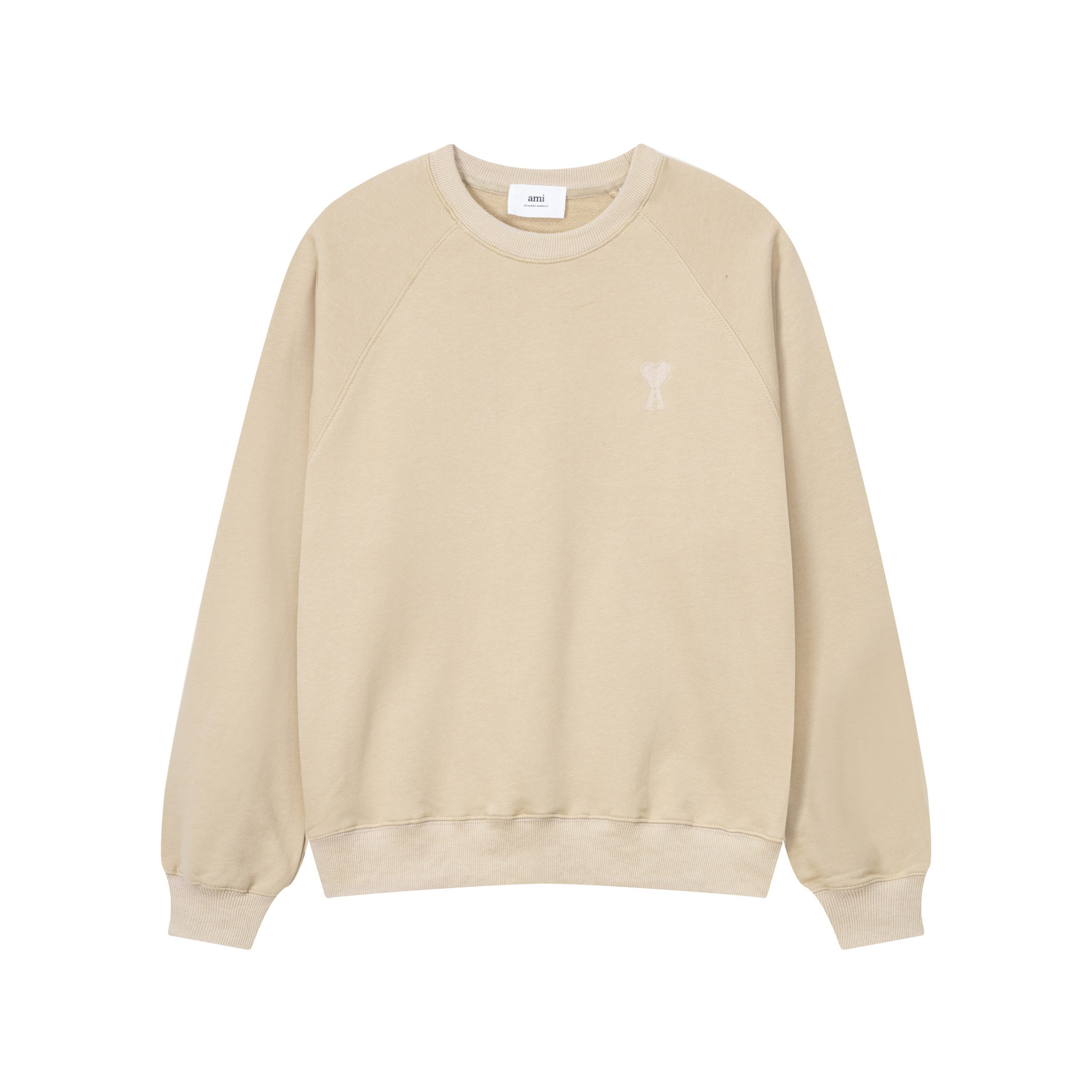Am1 Paris Mid Heart Embroidered Crew Neck Sweatshirt