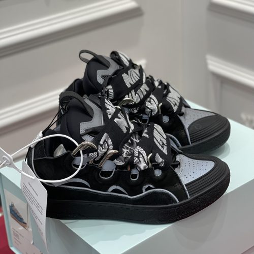 Lanvin Curb Sneaker Black Grey FM-SKRK11-REFL-P2210