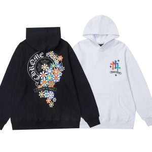 Chrome Hearts Fall/Winter Sunflower Sanskrit Hooded Sweatshirt