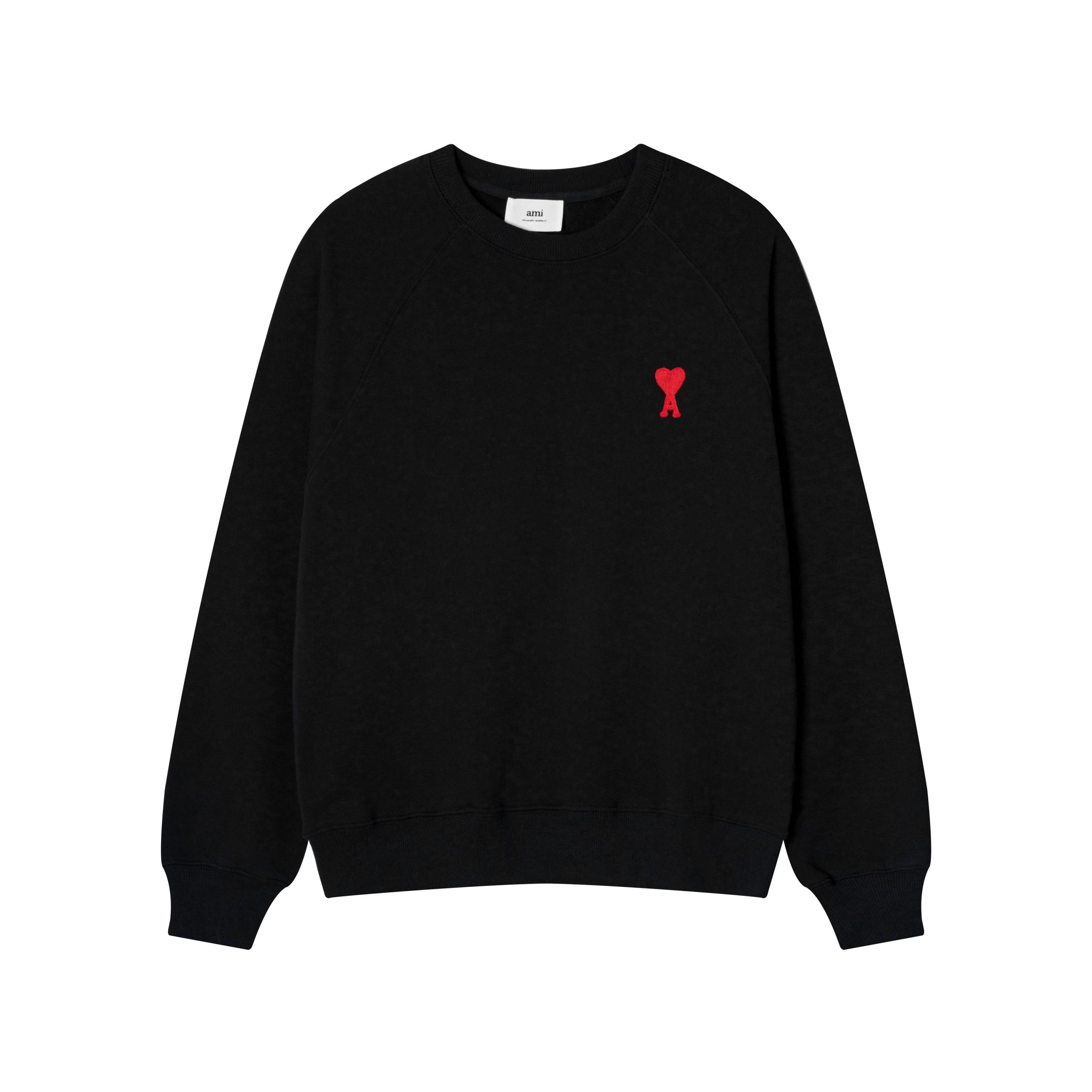Am1 Paris Mid Heart Embroidered Crew Neck Sweatshirt