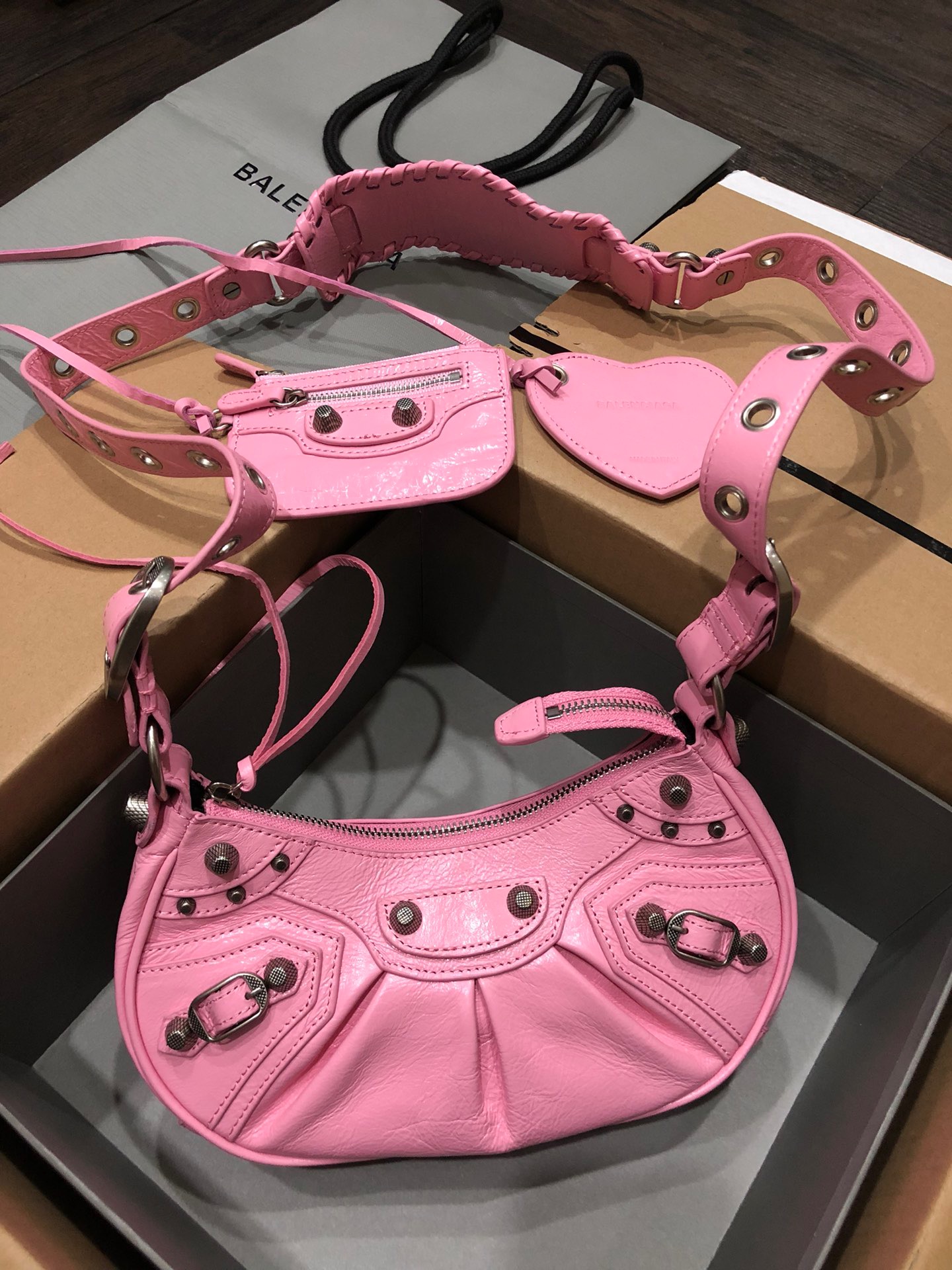 Balenciaga Le Cagole Shoulder Bag XS Pink