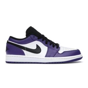 Jordan 1 Low Court Purple White
