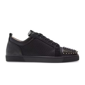 Chr*st*an Loubout*n Louis Junior Spikes Orlato Flat Black
