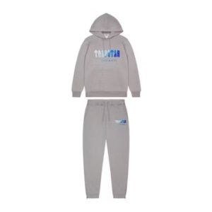 Trapstar Chenille Decoded Hoodie Tracksuit Grey Ice Flavours