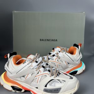Balenciaga Track Orange-white Led Track 542436 W1GB1 9059