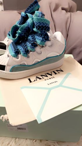 Lanvin Curb Sneaker White Blue FMSKRK11DRAGH22 photo review