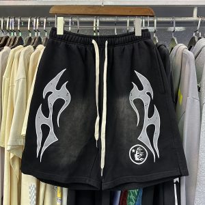 Hellstar Future Flame Black Shorts FH0078