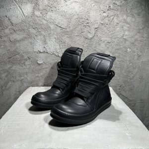 Rick Owens Lido Jumbo Laced Geobasket High Black RR01D3898 LCOW2 9999