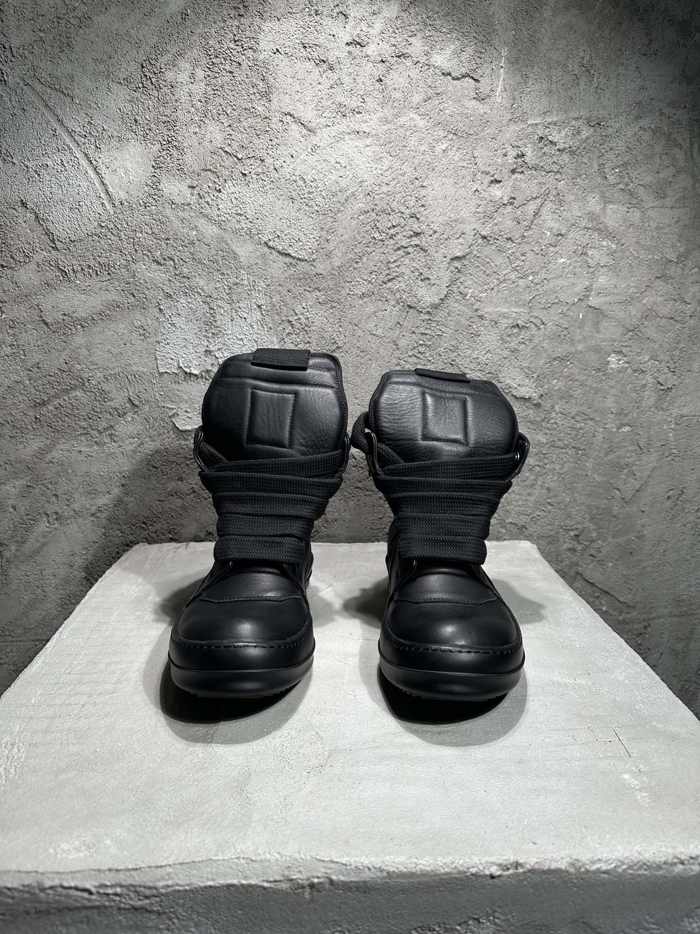 Rick Owens Lido Jumbo Laced Geobasket High Black RR01D3898 LCOW2 9999