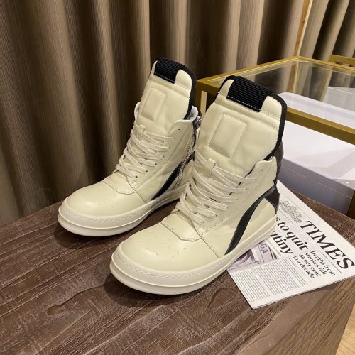 Rick Owens Wmns Luxor Geobasket High Milk Black RP02C1894 LPO 1191