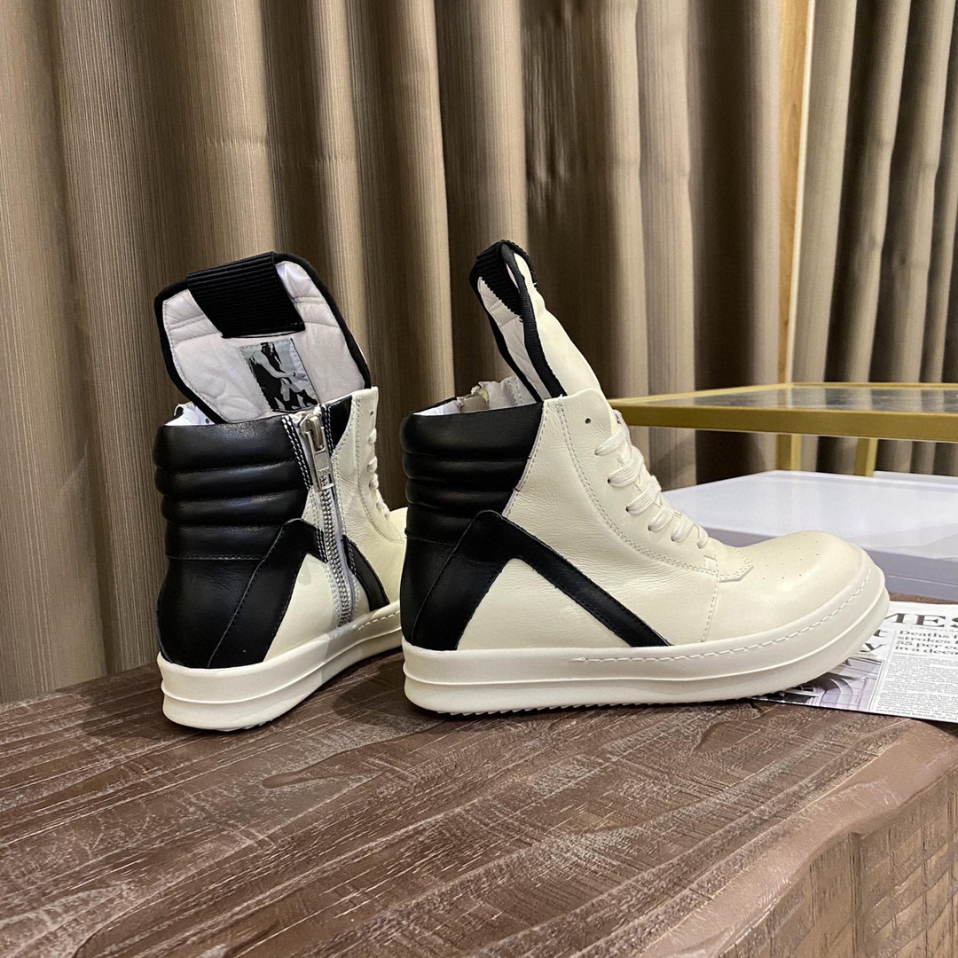 Rick Owens Wmns Luxor Geobasket High Milk Black RP02C1894 LPO 1191