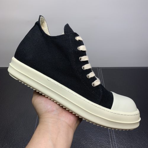 Rick Owens DRKSHDW Strobe Cotton Denim Low Black Milk DU02B4802 DQ 911