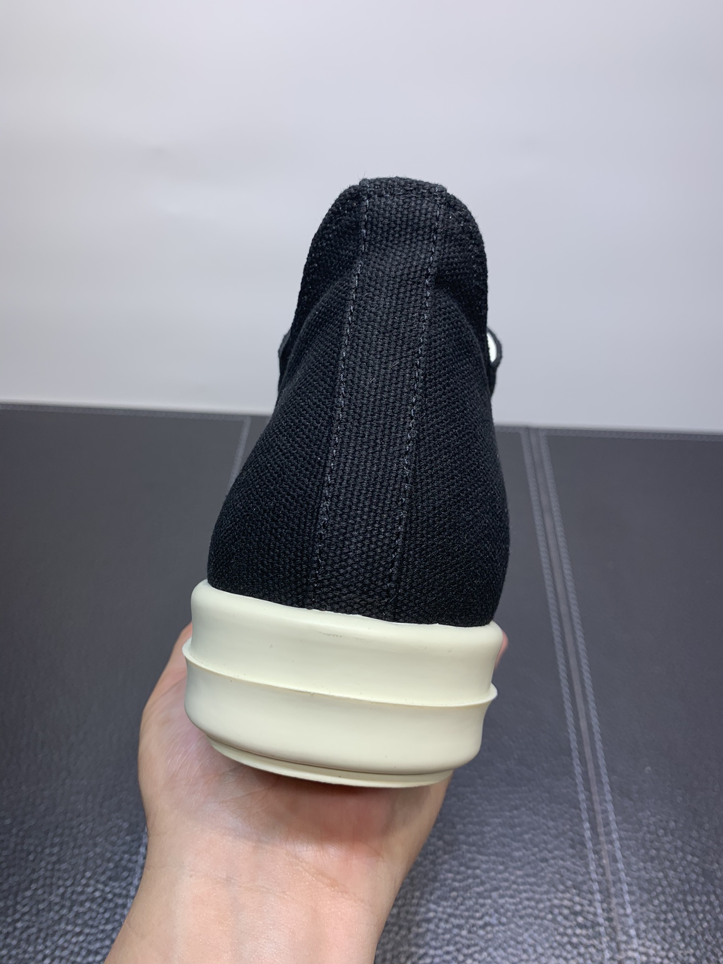 Rick Owens DRKSHDW Strobe Cotton Denim Low Black Milk DU02B4802 DQ 911