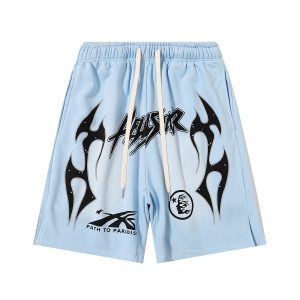 Hellstar Flame Paradise Shorts Sky Blue FH0078
