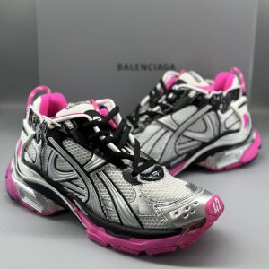 Balenciaga Wmns Runner Sneaker Silver Pink 772767 W3RBW 9155