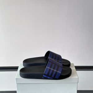 Burberry Furley Check Slides Archive Blue 8023965