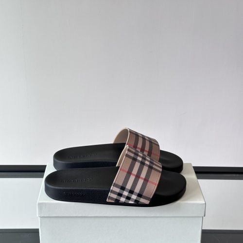 Burberry Furley Check Slides Archive Beige 8023965