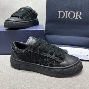 Dior B33 Sneaker Black Smooth Calfskin Oblique Raised Embroidery 3SN303ZYQ_H900