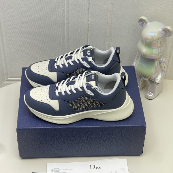 Dior B25 Runner Navy Blue Oblique Jacquard 3SN299ZIR_H561