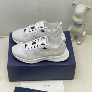 Dior B25 Runner White Oblique Suede 3SN259YTR_H069