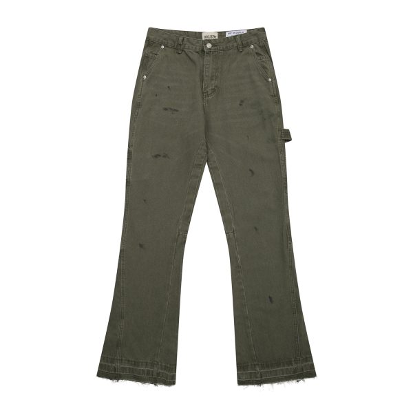 Gallery Dept. Splash Ink Wash Jeans Olive YC00135