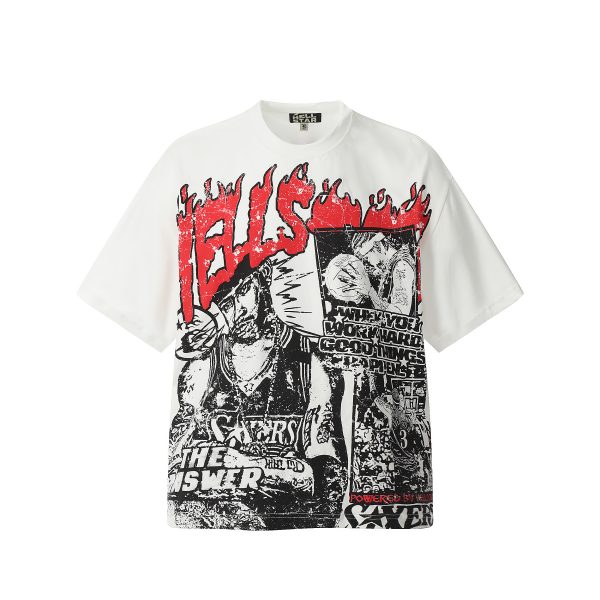Hellstar Print T-shirt White HE701