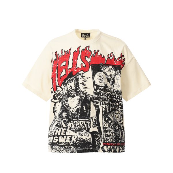 Hellstar Print T-shirt White HE701
