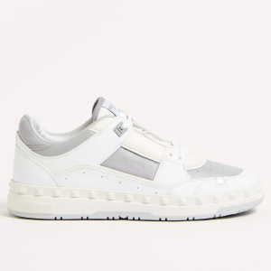 Valentino Freedots Low Top Sneaker in Calfskin Leather Pastel Gray 4Y0S0H43RDG_832