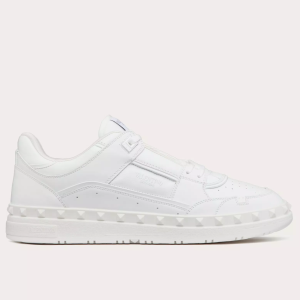 Valentino Freedots Low Top Sneaker in Calfskin Leather White 5Y2S0H43RDG_0BO