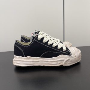 Maison Mihara Yasuhiro Hank Vintage Sole Canvas Low Black A09FW734-BLK