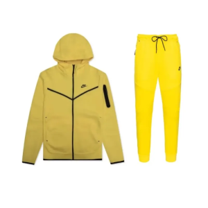 Nike Sportswear Tech Fleece Full Zip Hoodie & Joggers Set Yellow