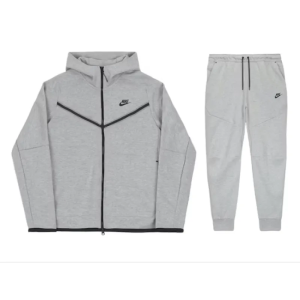 Nike Sportswear Tech Fleece Full Zip Hoodie & Joggers Set Grey