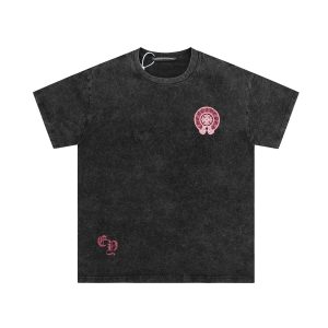 Chrome Hearts Cross T-shirt Washed Black Pink KE265