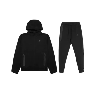 Nike Sportswear Tech Fleece Full-Zip Hoodie & Joggers Set Black